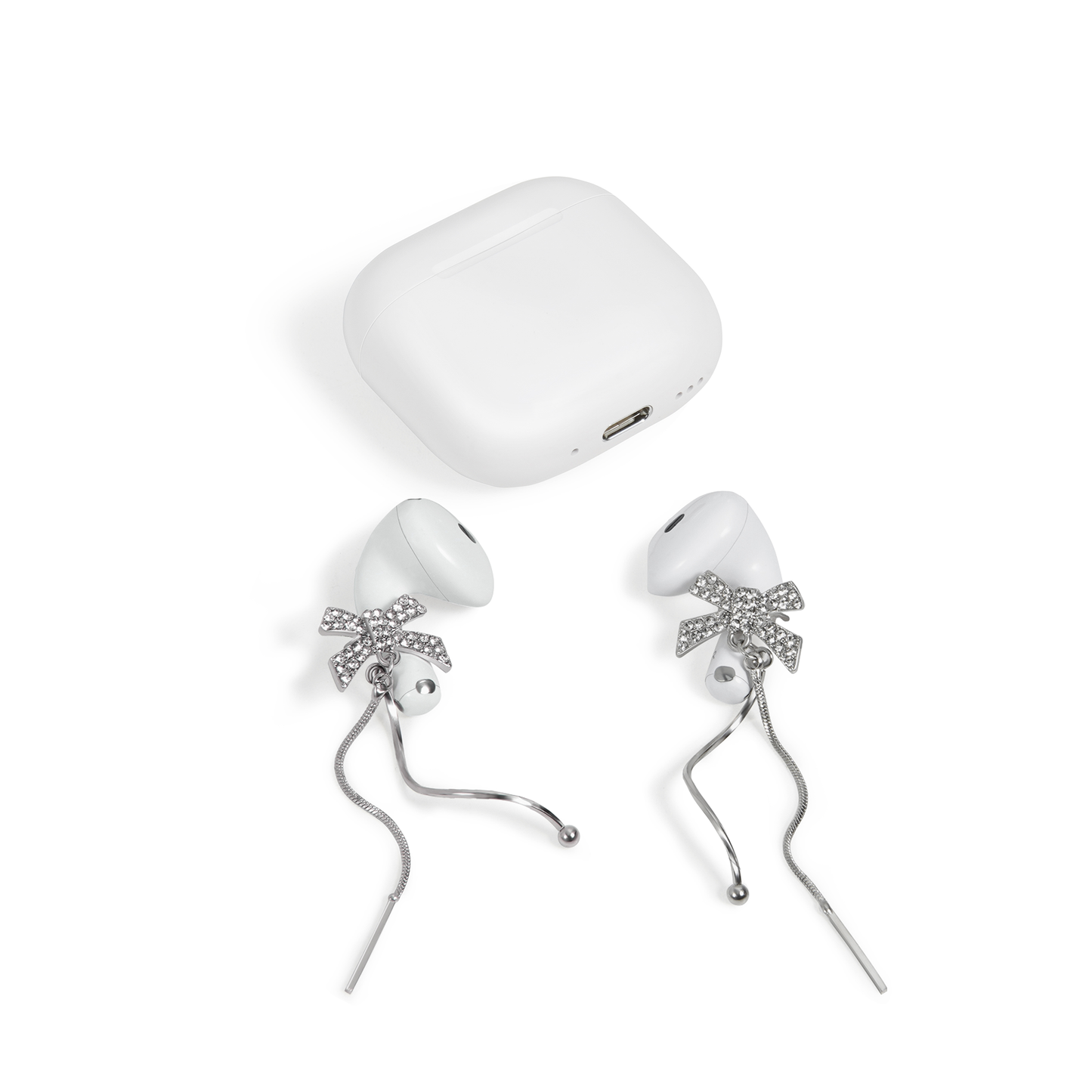 Tassel Bow Earbuds Earrings for Airpods