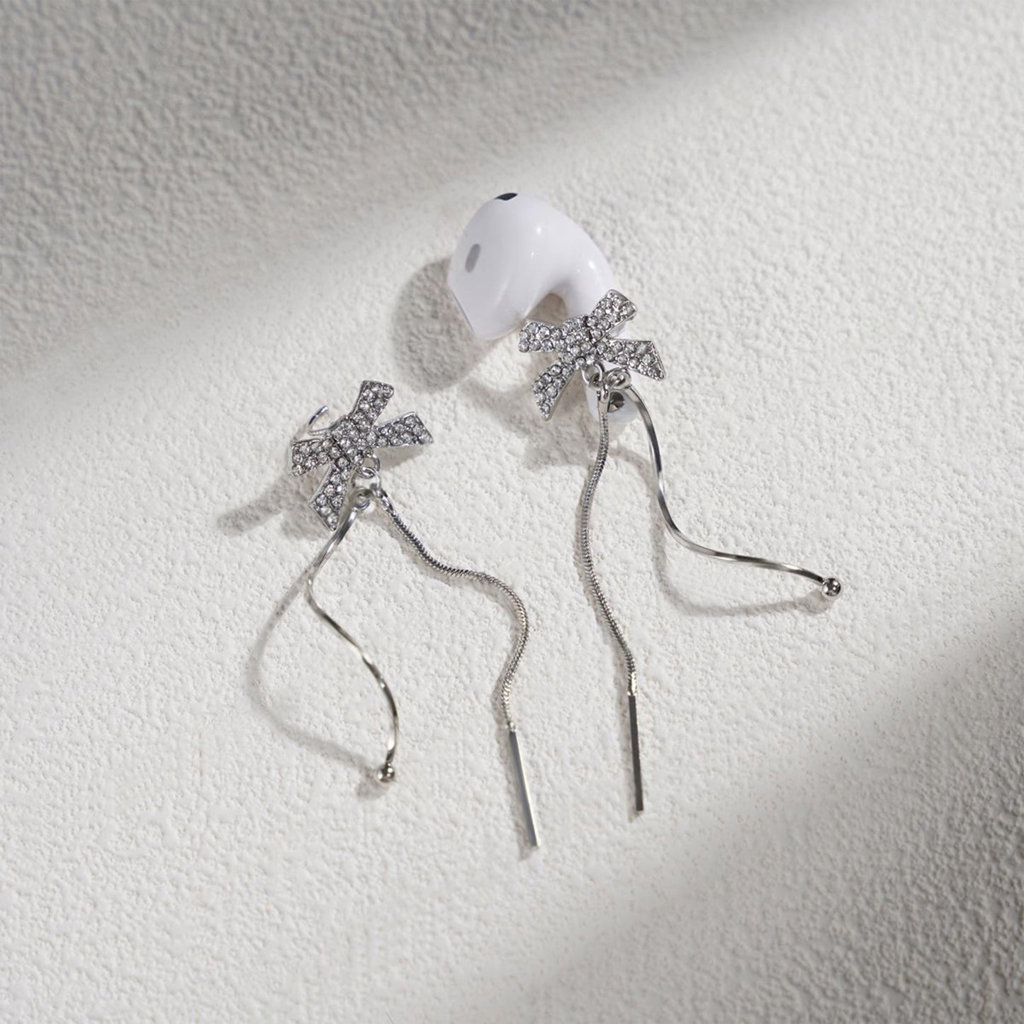 Tassel Bow Earbuds Earrings for Airpods