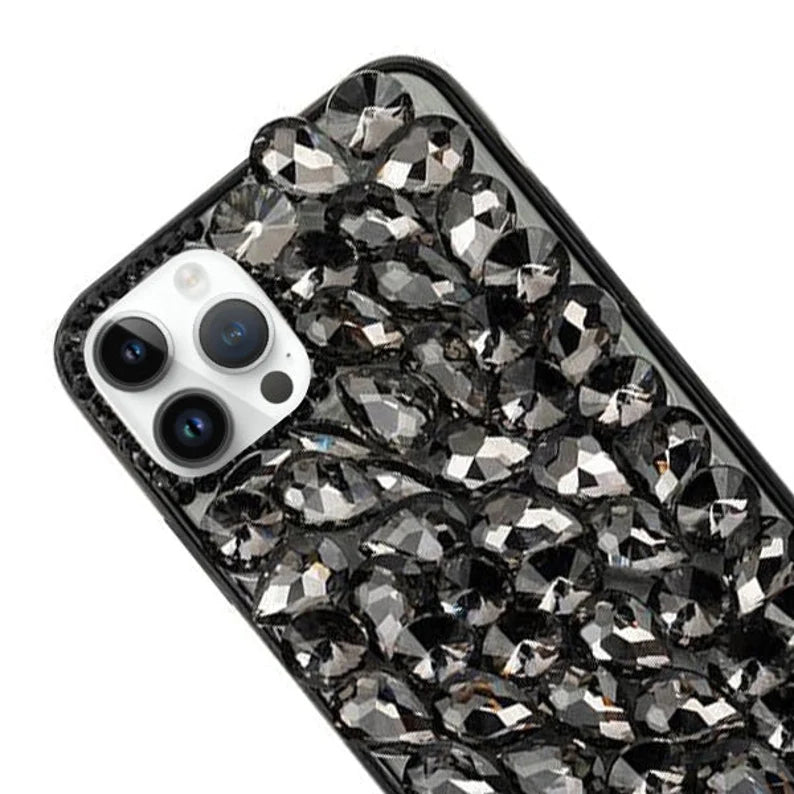 Black Rhinestone Phone Case - iPhone 16 All Series