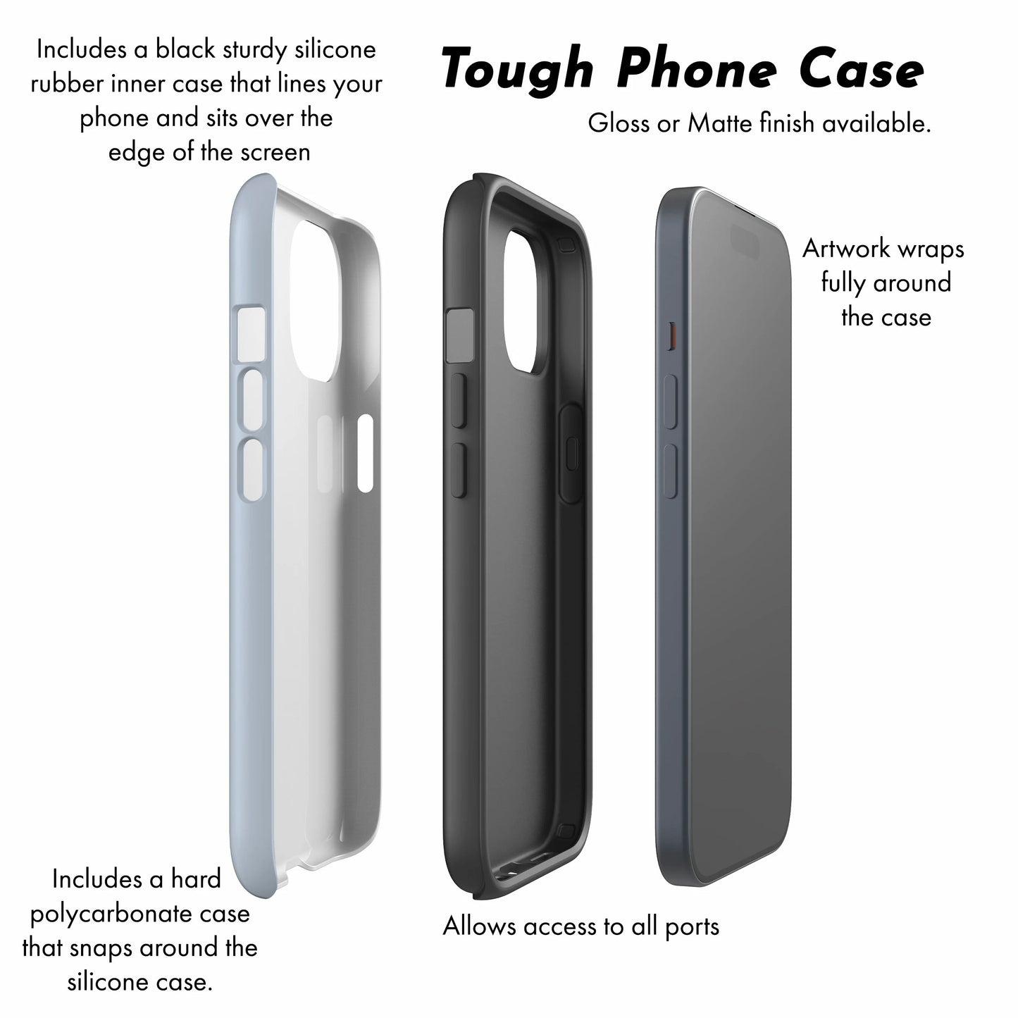 Plain Color Phone Case for iPhone 12-16 Series