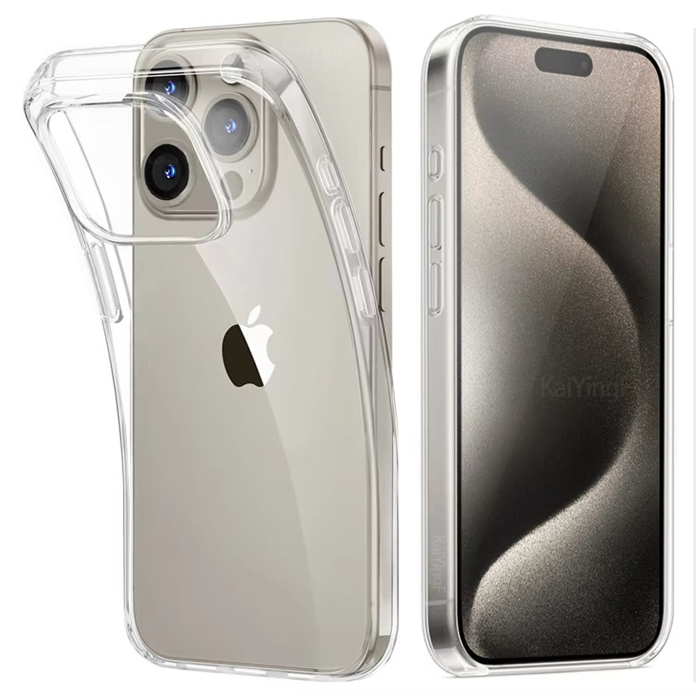 Ultra Thin Transparent Silicone Phone Case - iPhone 12-16 Series