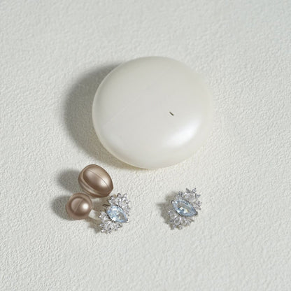 Floral Marquise Earbuds Earrings