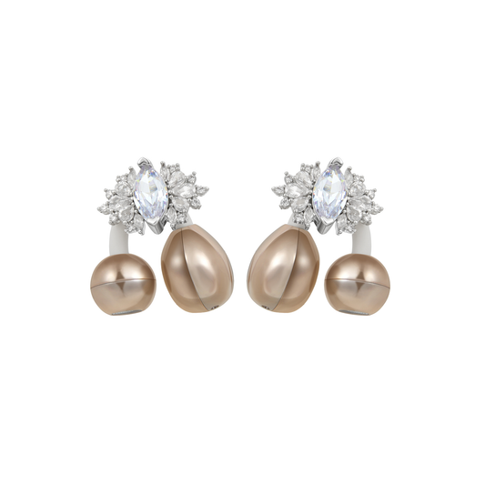 Floral Marquise Earbuds Earrings