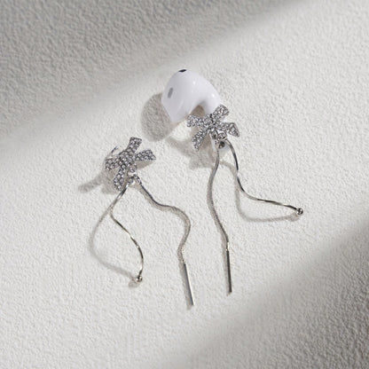 Tassel Bow Earbuds Earrings for Airpods